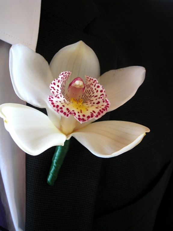 Anstecker mit Orchidee