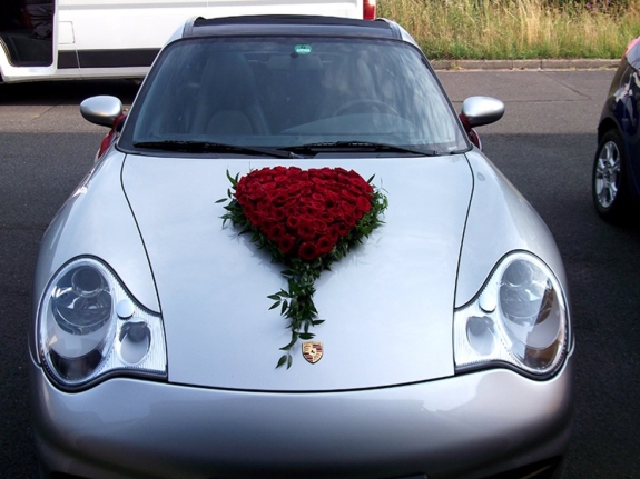 Autoschmuck: Rosenherz