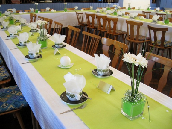Tischschmuck mit Gerbera